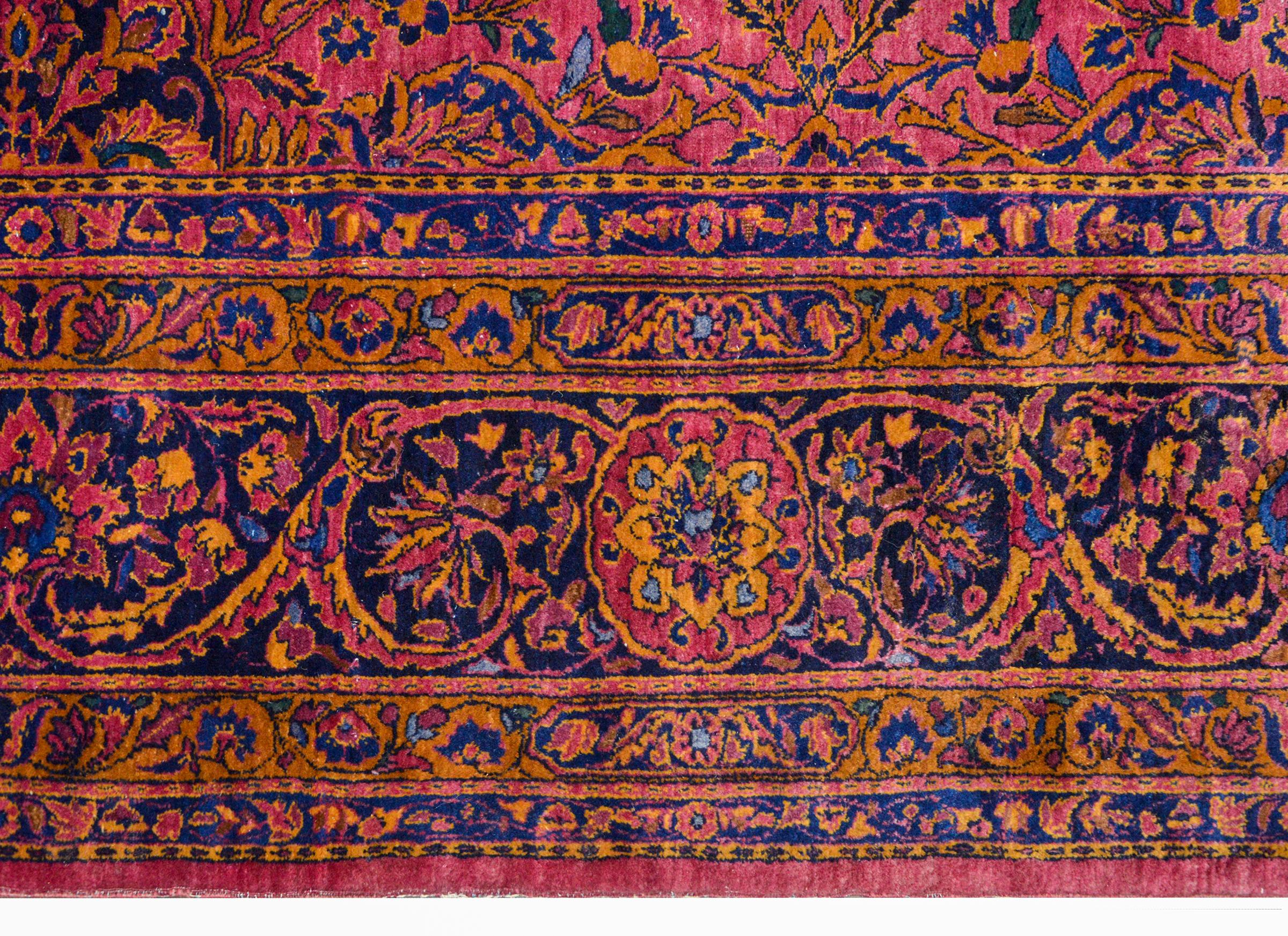 Wool Monumental Early 20th Century Kashan Rug