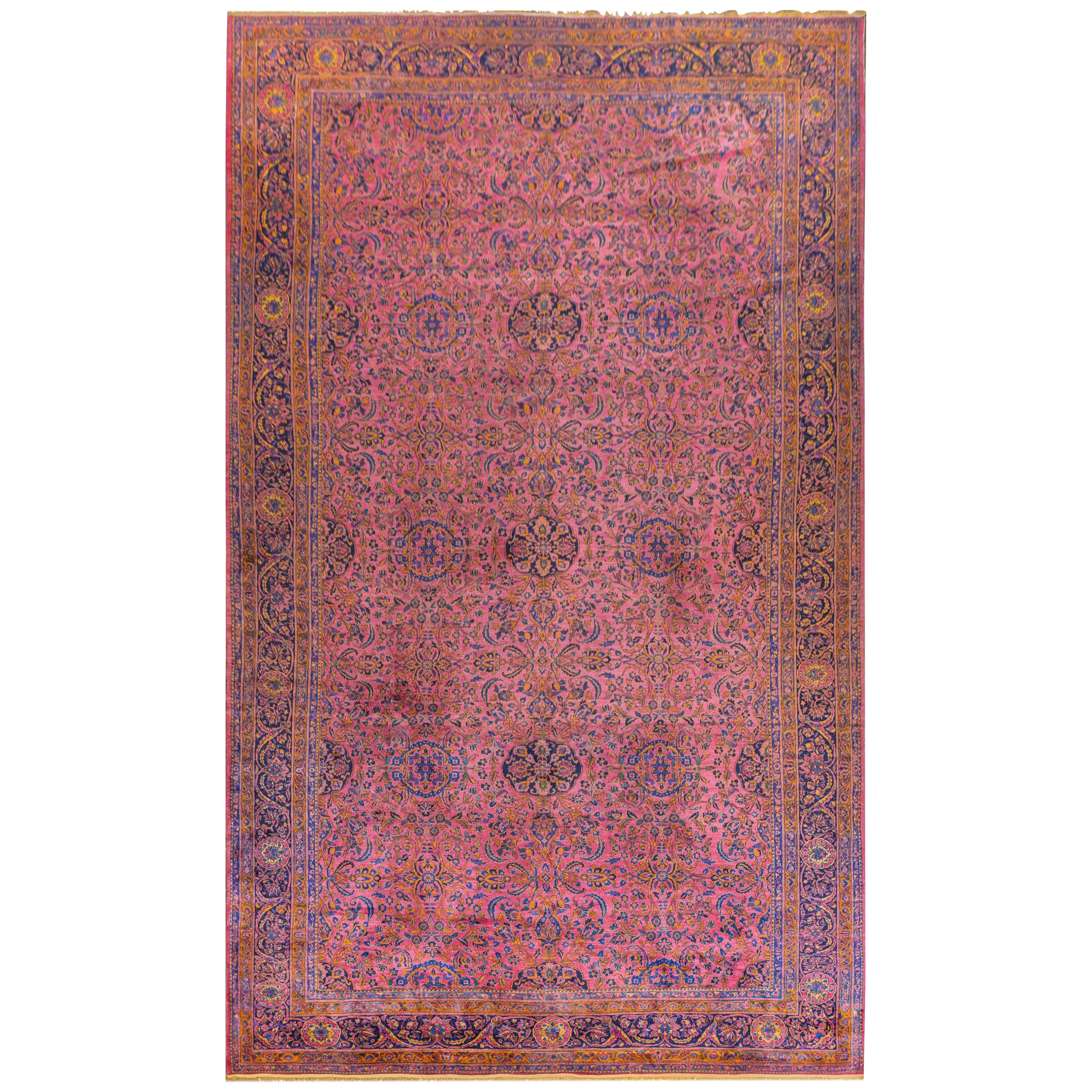 Monumental Early 20th Century Kashan Rug