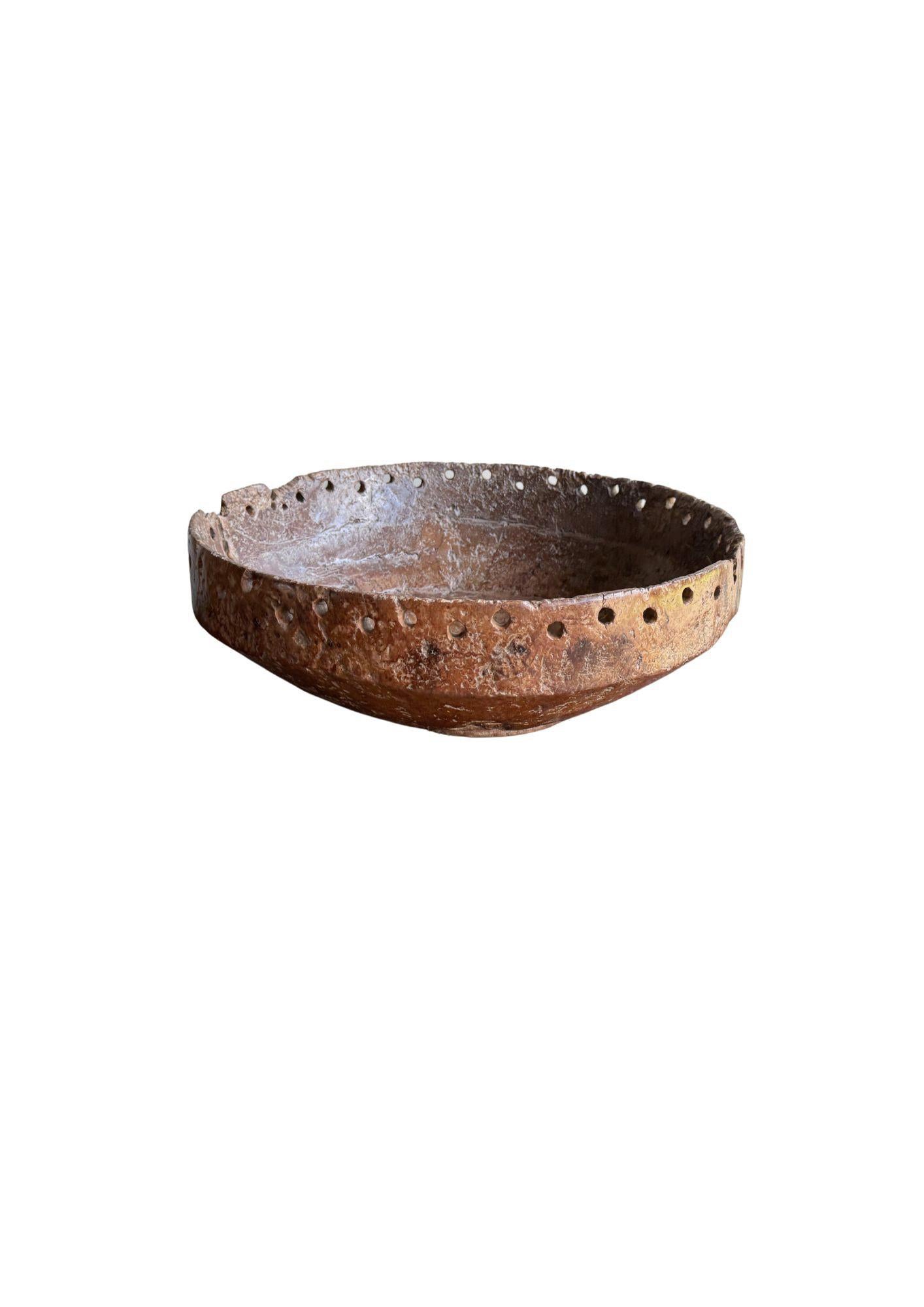 Monumental cuenco de madera de burl de teca de principios del siglo XX, orgánico moderno Moderno orgánico en venta