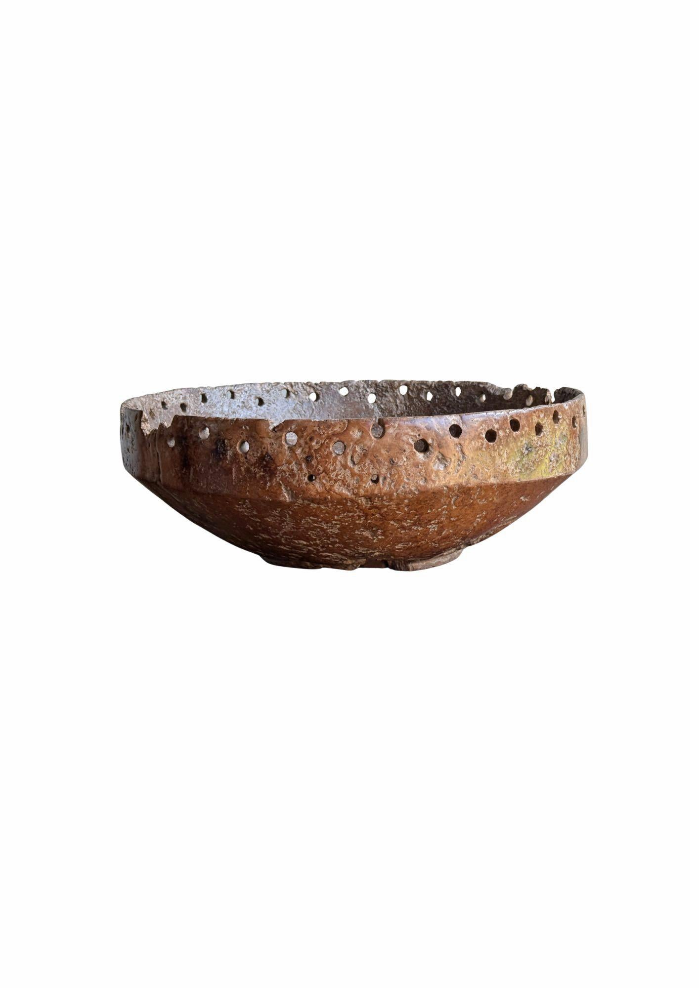 Monumental cuenco de madera de burl de teca de principios del siglo XX, orgánico moderno en venta 1