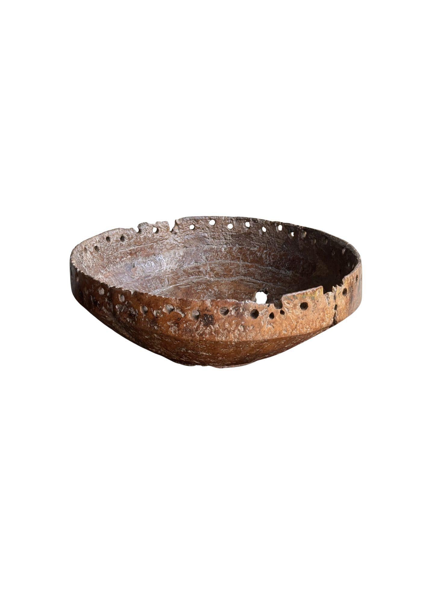 Monumental cuenco de madera de burl de teca de principios del siglo XX, orgánico moderno en venta 2