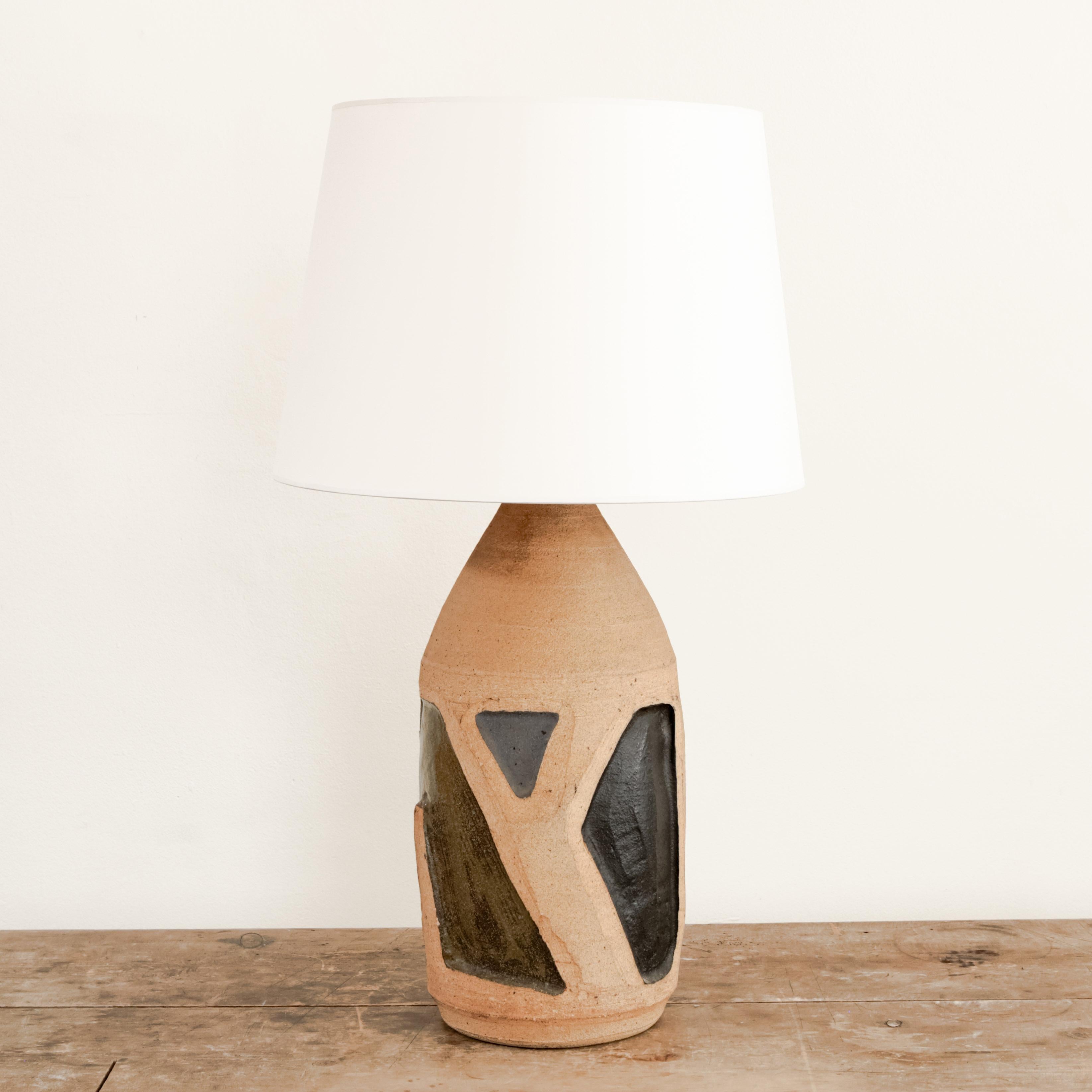 Monumental Earthenware Table Lamp For Sale 2
