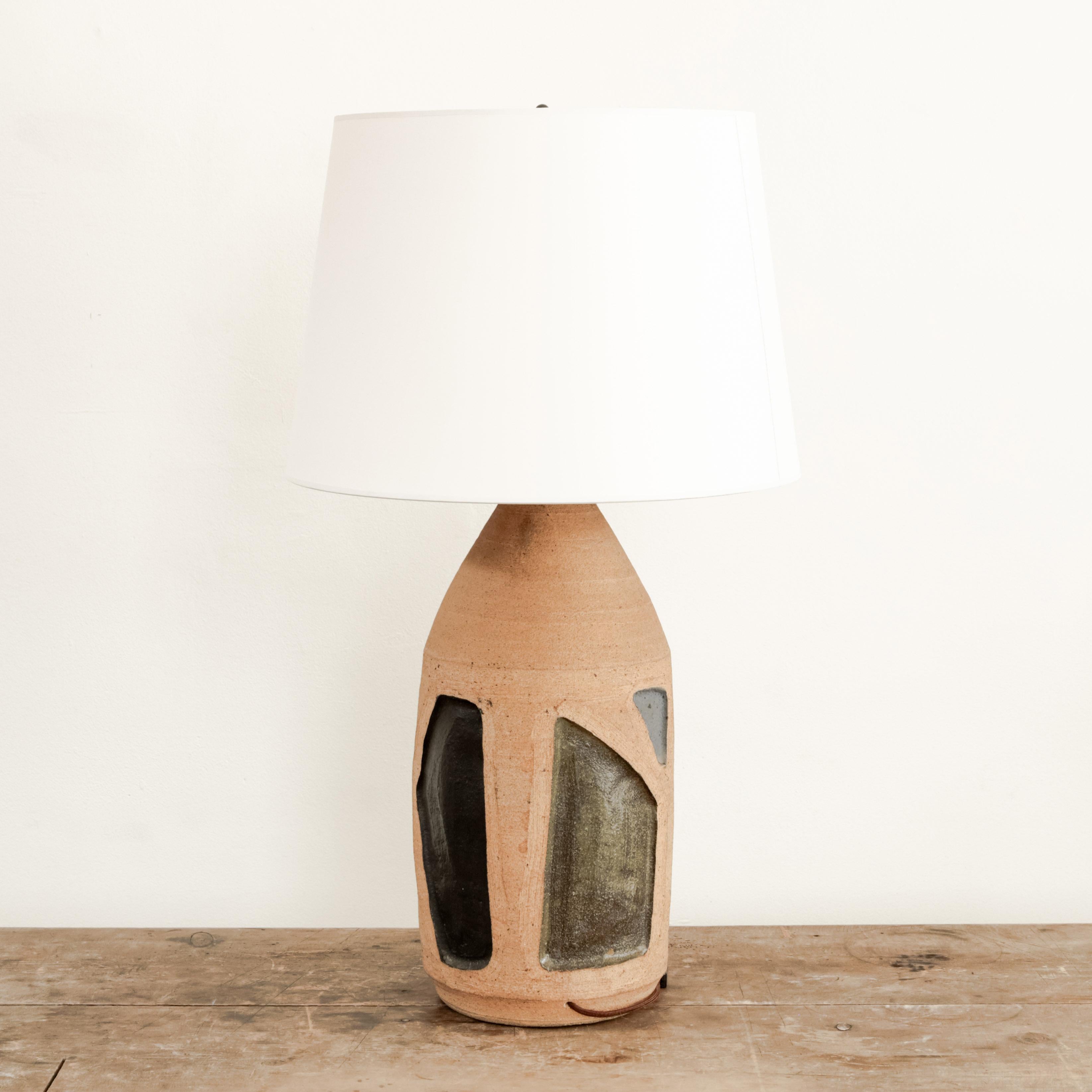 Monumental Earthenware Table Lamp For Sale 3
