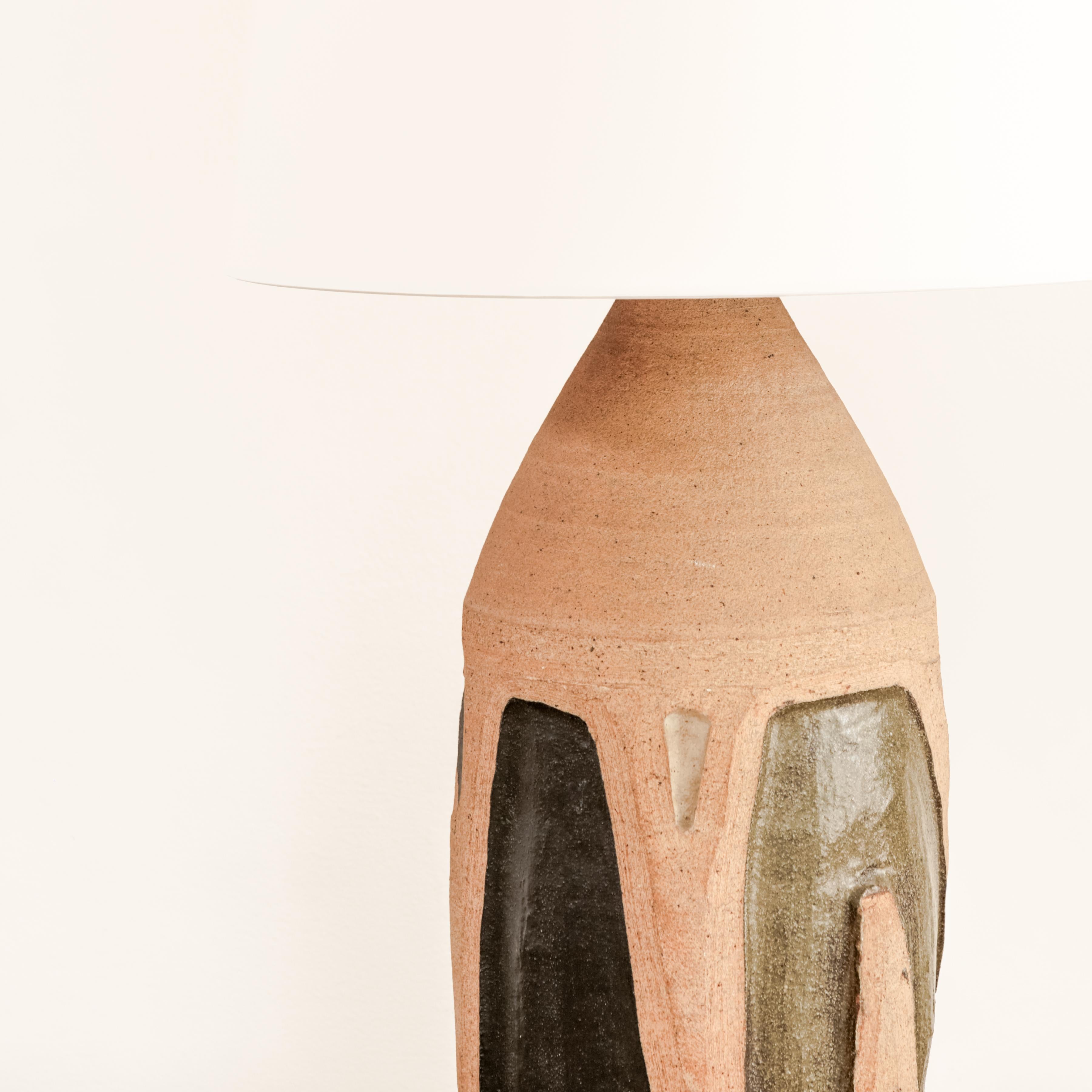 Monumental Earthenware Table Lamp For Sale 4