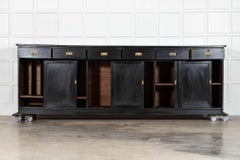 Monumental Ebonised English Oak Dresser Base