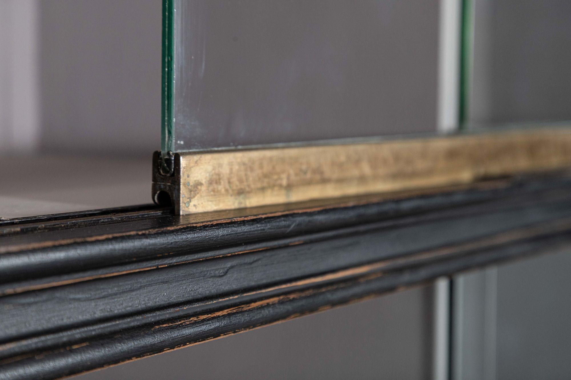 Monumental Ebonised Glazed Mahogany & Pine Haberdashery Cabinet For Sale 8