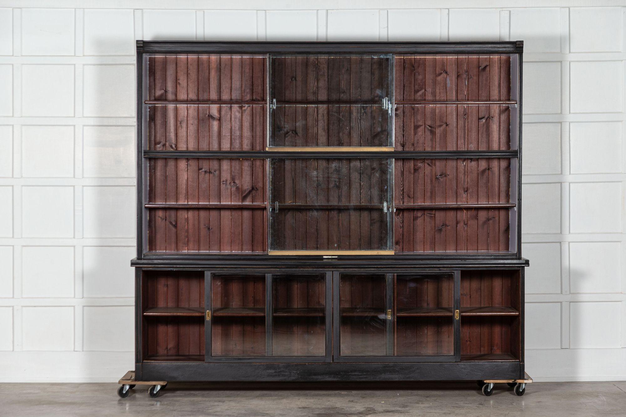 circa 1900
Monumental ebonized glazed mahogany & pine haberdashery cabinet with 9 glazed sliding doors
We can also customise existing pieces to suit your scheme/requirements. We have our own workshop, restorers and finishers. From adapting to