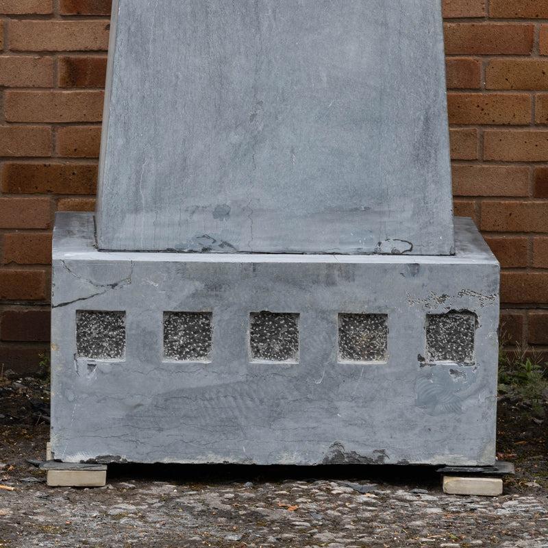 Monumental Egyptian Pharaoh Marble Statue on Plinth In Good Condition For Sale In Ware, GB