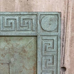 Monumental Egyptian Revival Bronze Wall Relief Sculpture