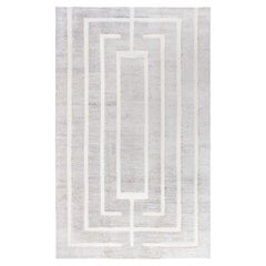 Monumental Elegance: Modern Art Deco Wool Rug by Doris Leslie Blau