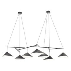 Monumental 'Emily 7' Chandelier in Anthracite and Black for Moss Objects
