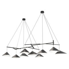 Monumental 'Emily 9' Chandelier in Anthracite for Moss Objects