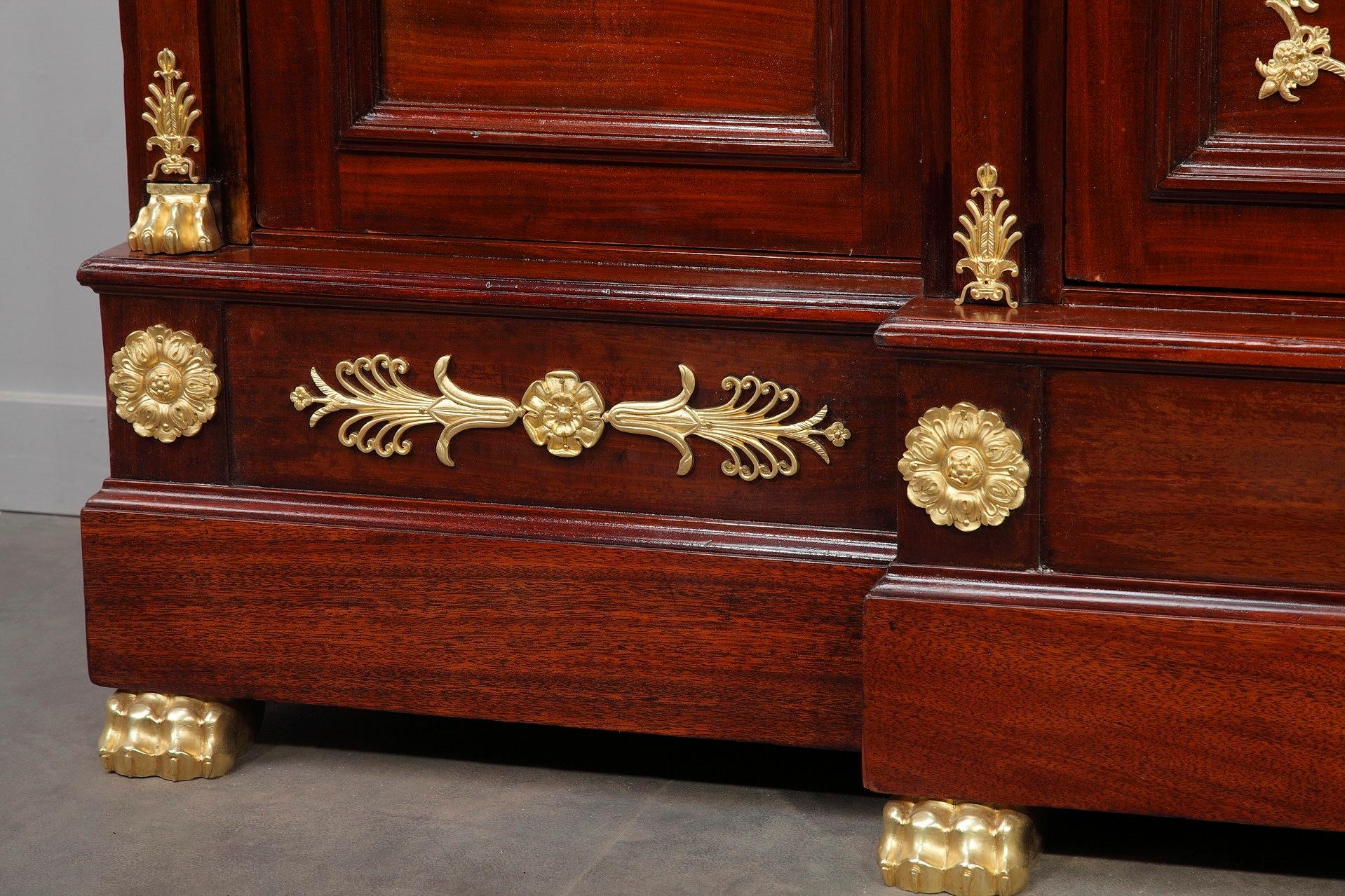 Monumental Empire-Style Mahogany Bookcase, Circa 1865 11