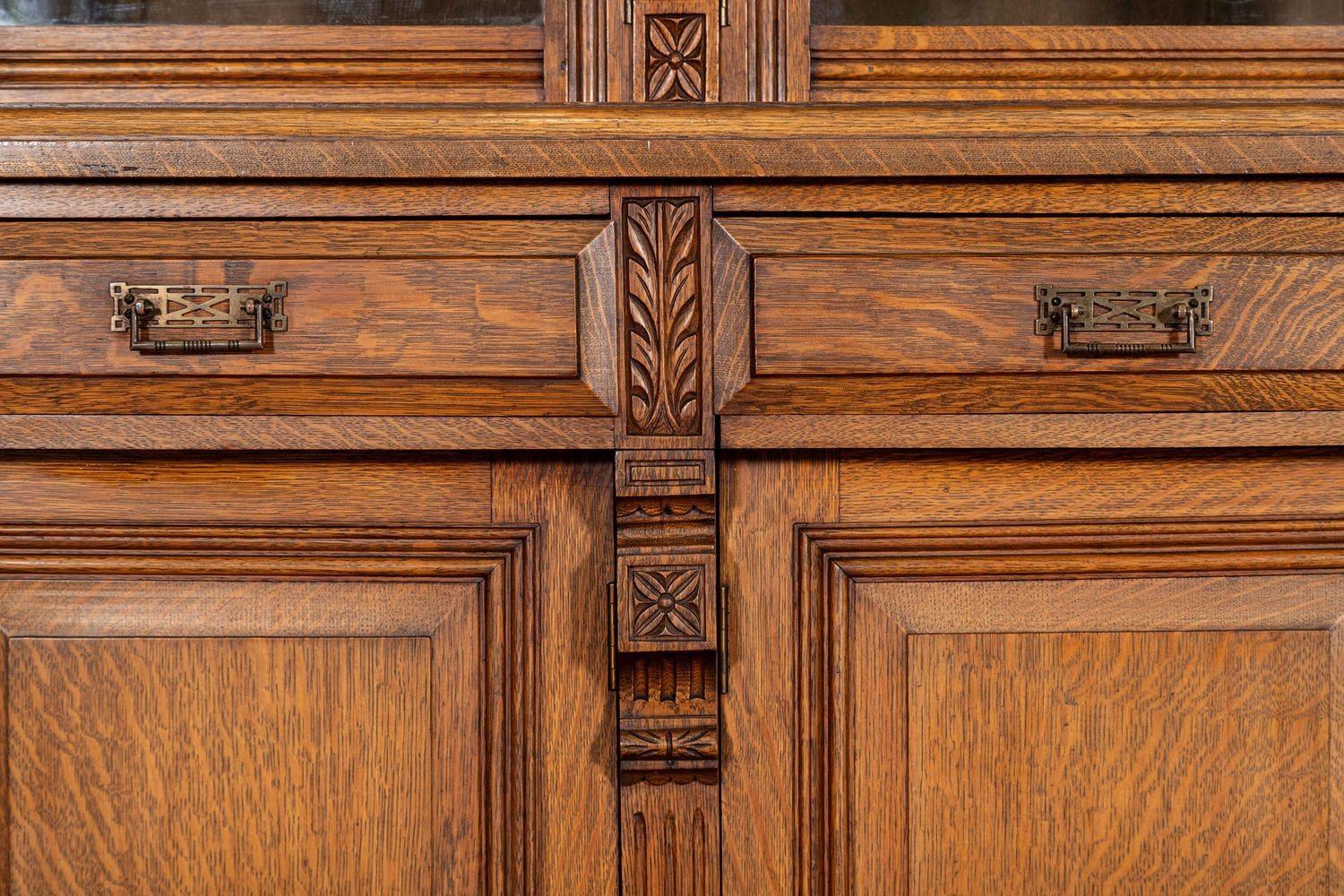 Monumentale libreria inglese del XIX secolo in Oak smaltato in vendita 6