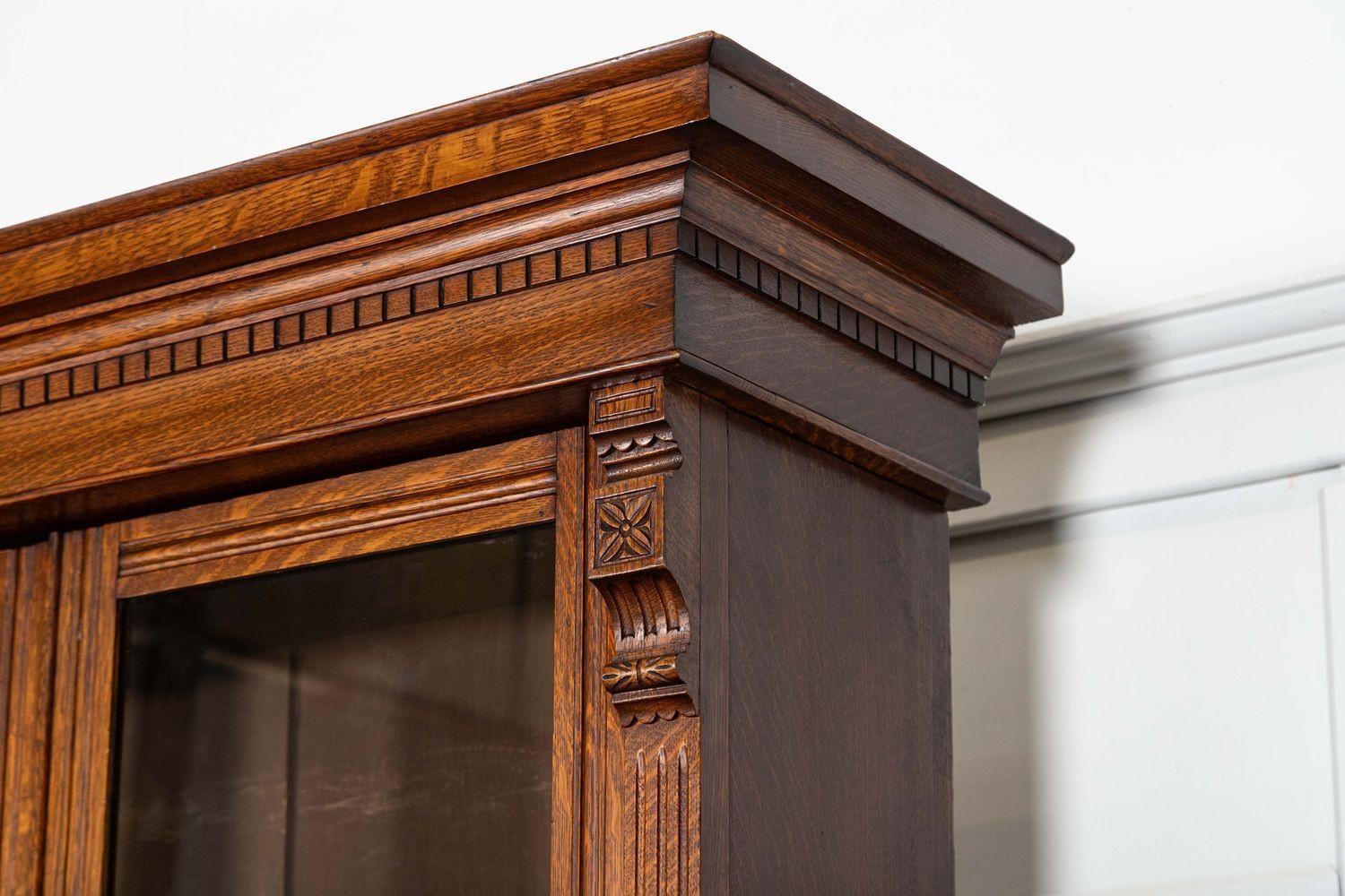 Monumentale libreria inglese del XIX secolo in Oak smaltato in vendita 7
