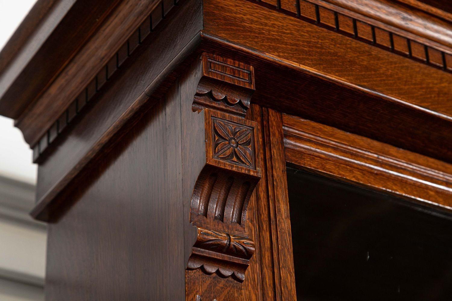 Monumentale libreria inglese del XIX secolo in Oak smaltato in vendita 8