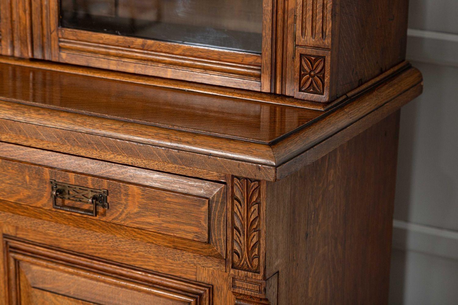 Monumentale libreria inglese del XIX secolo in Oak smaltato in vendita 10