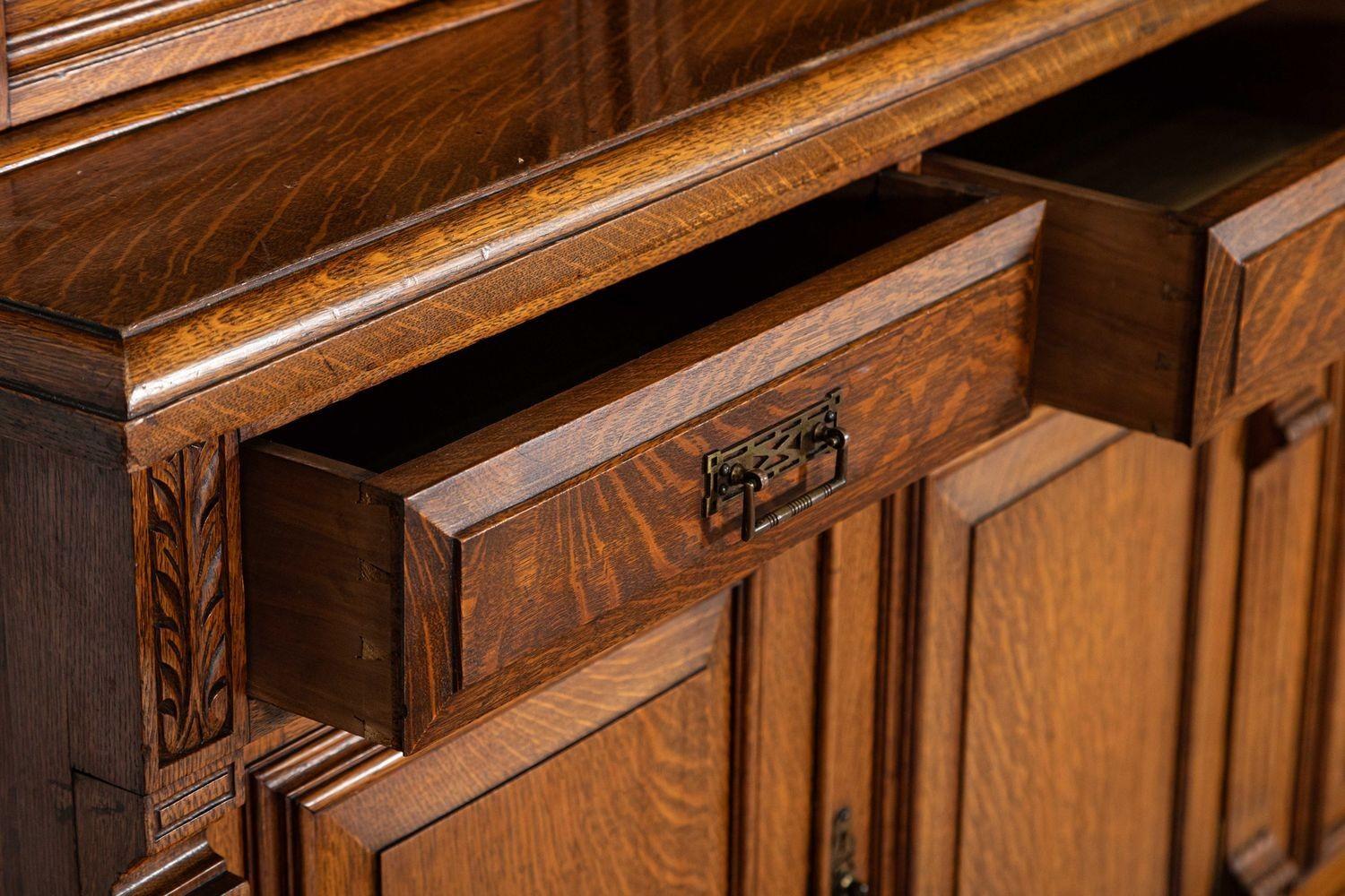 Monumentale libreria inglese del XIX secolo in Oak smaltato in vendita 11