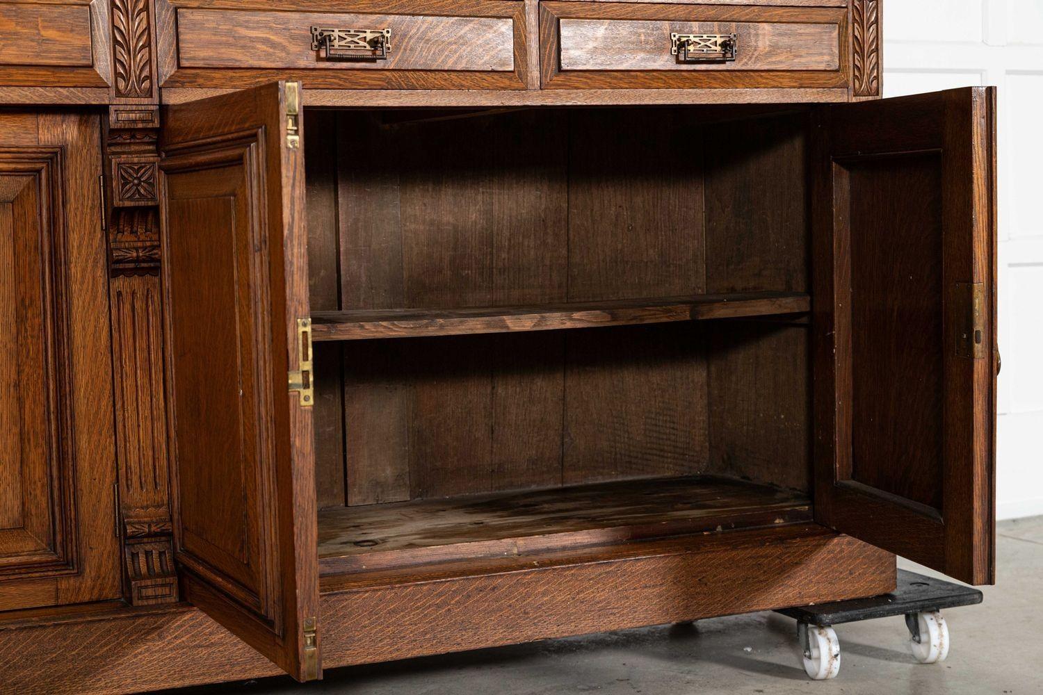 Monumentale libreria inglese del XIX secolo in Oak smaltato in vendita 13