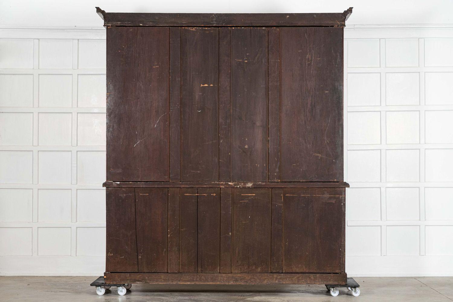 Monumentale libreria inglese del XIX secolo in Oak smaltato in vendita 16
