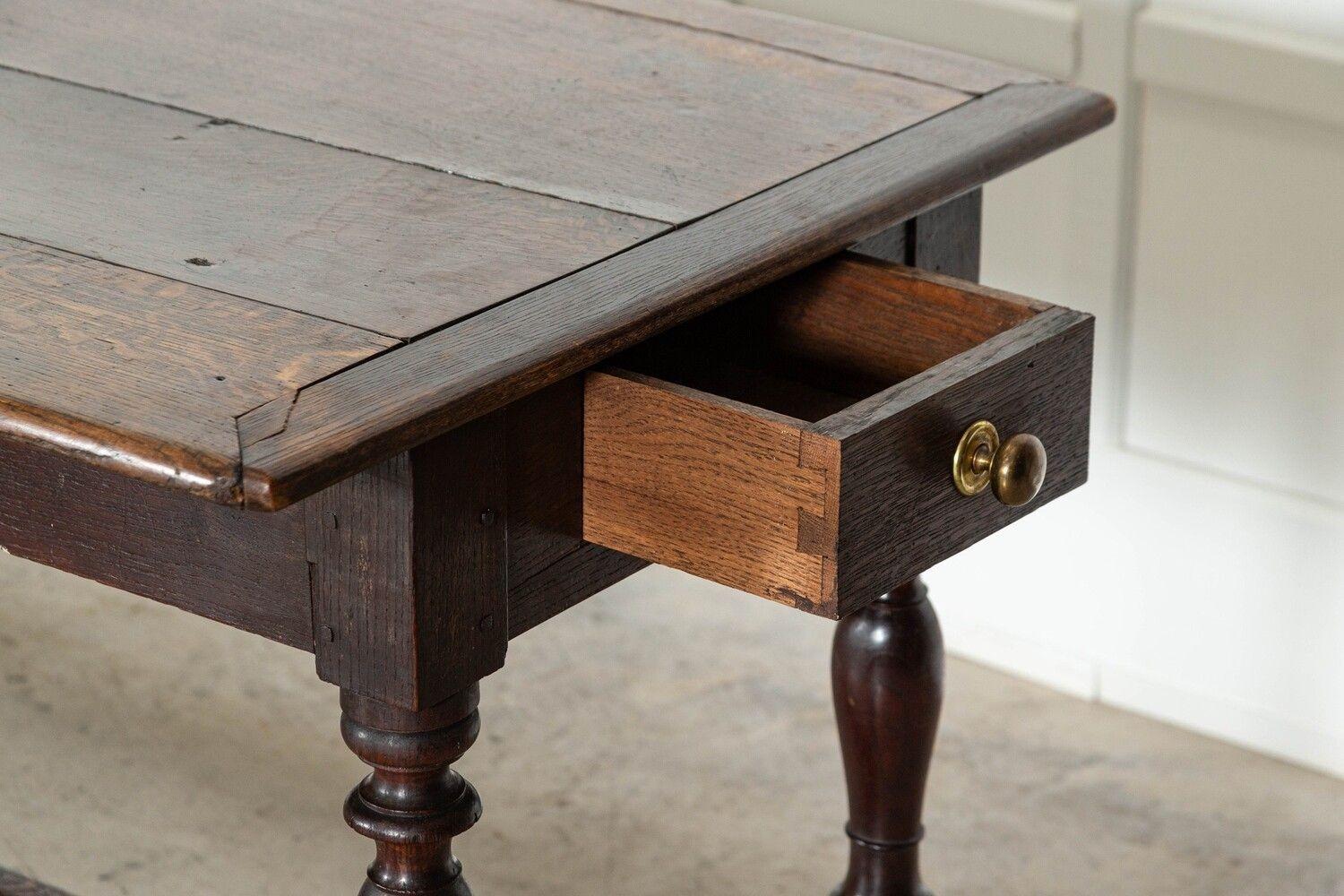 Monumental English 19thC Oak Refectory Table For Sale 8