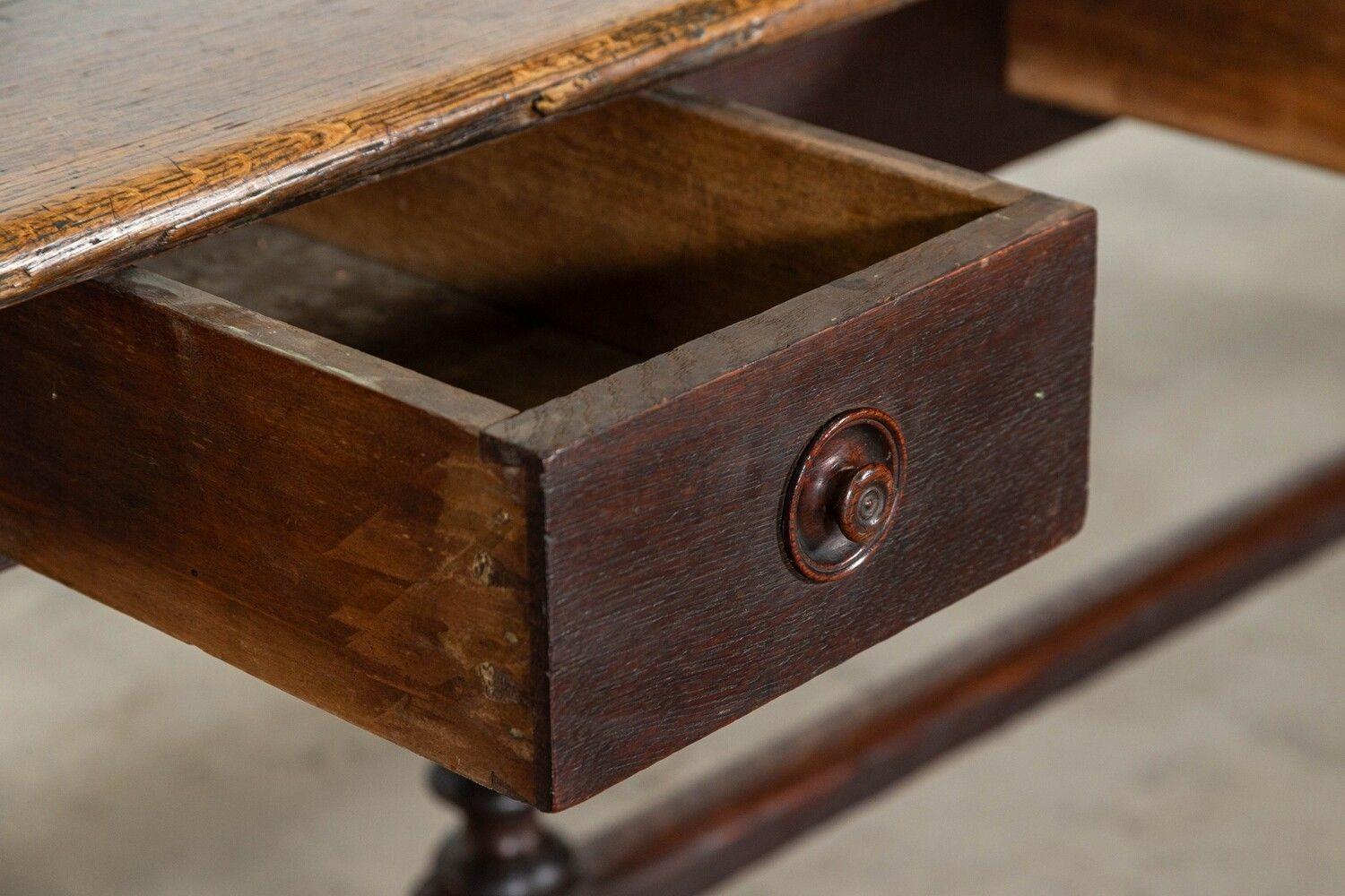 Monumental English 19thC Oak Refectory Table For Sale 4