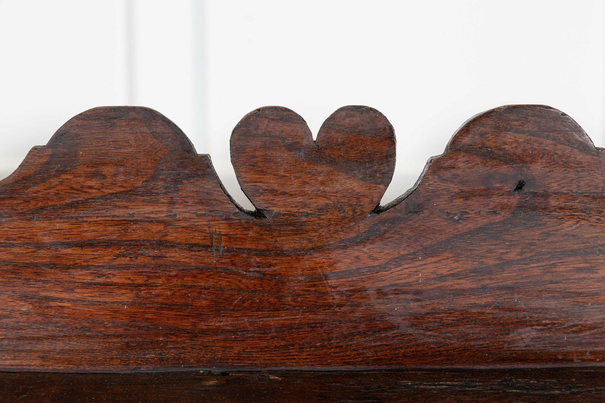 Monumental English 19thC Oak Vernacular Dresser Base in vendita 5