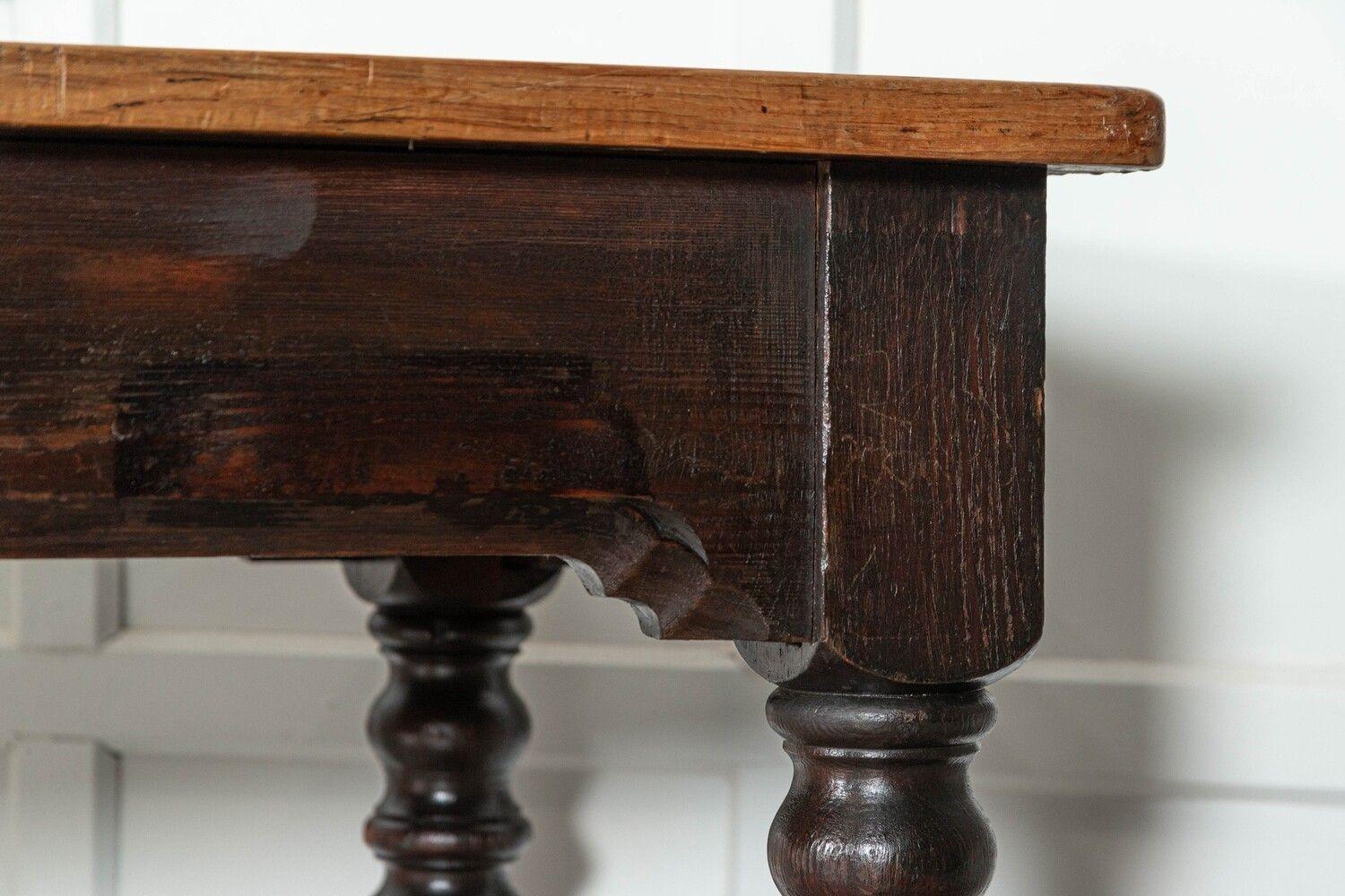 Monumental English 19thC Pine Convent Refectory Table For Sale 7