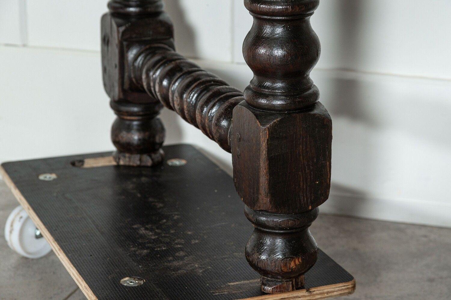 Monumental English 19thC Pine Convent Refectory Table For Sale 8