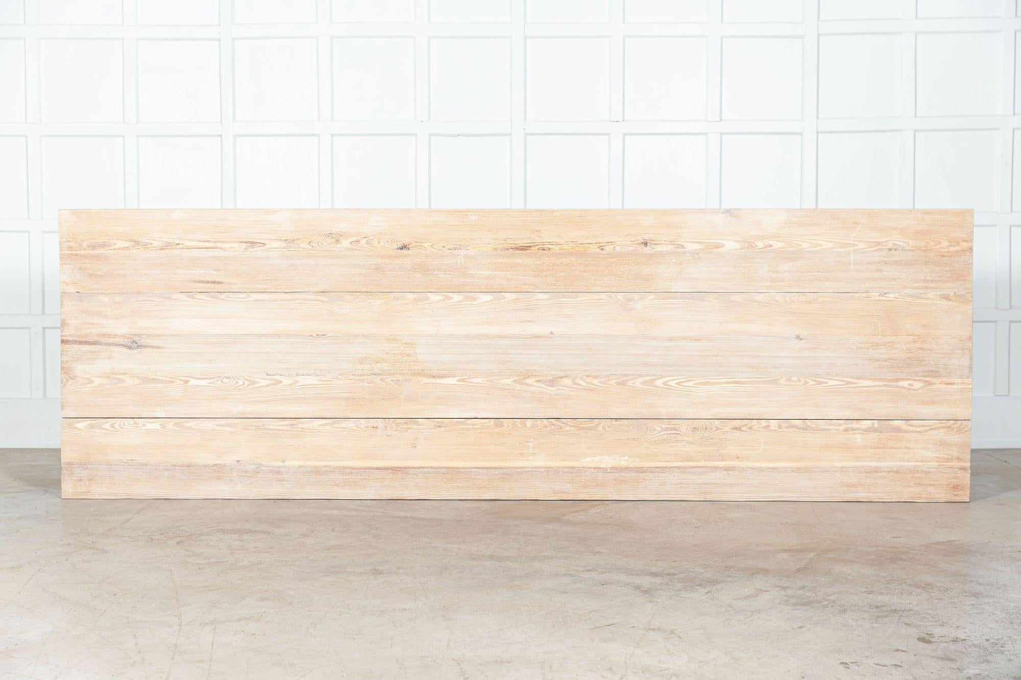 Monumental English Ebonised Bleached Brutalist Pine Dining Table For Sale 1