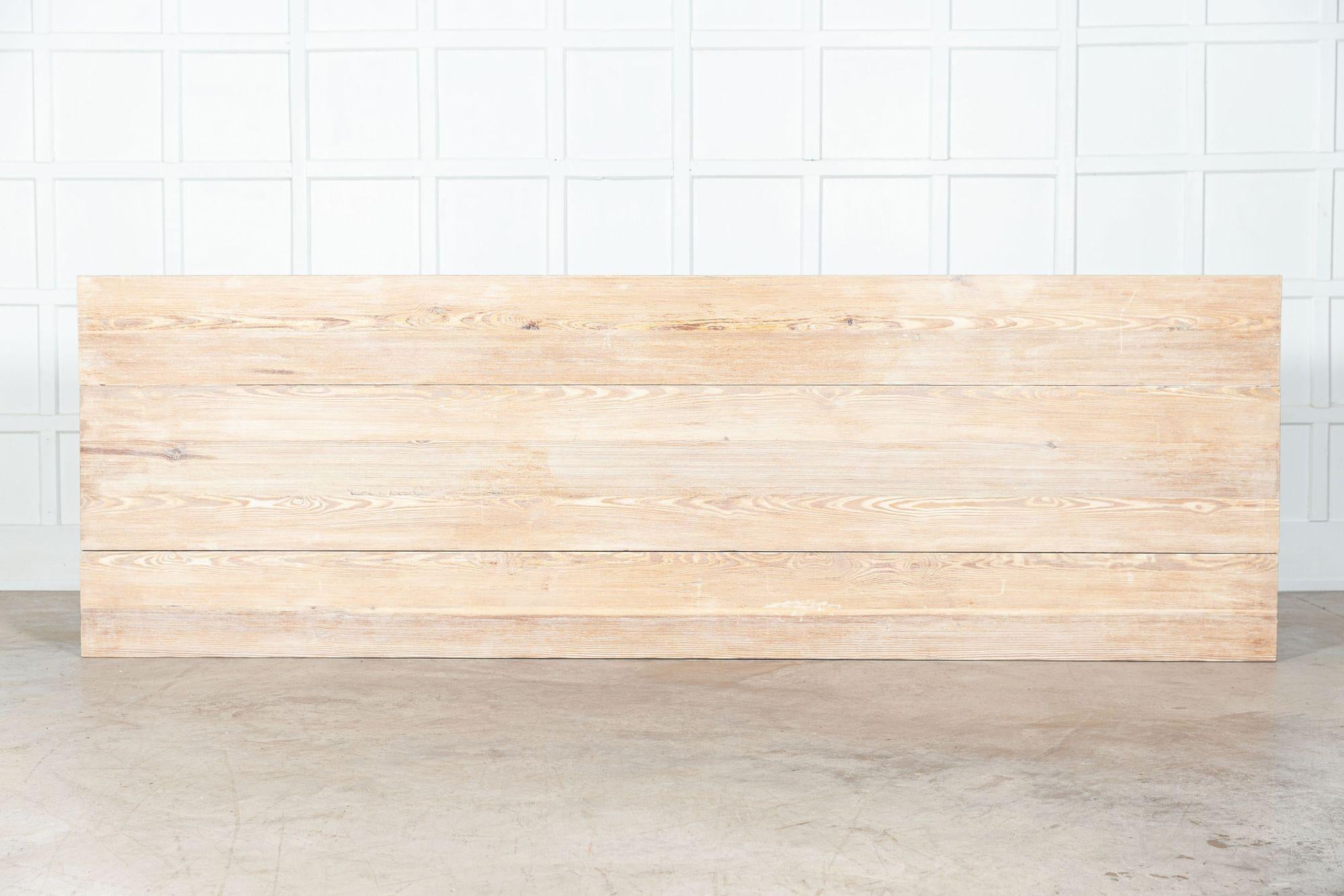 Monumental English Ebonised Bleached Brutalist Pine Dining Table For Sale 1