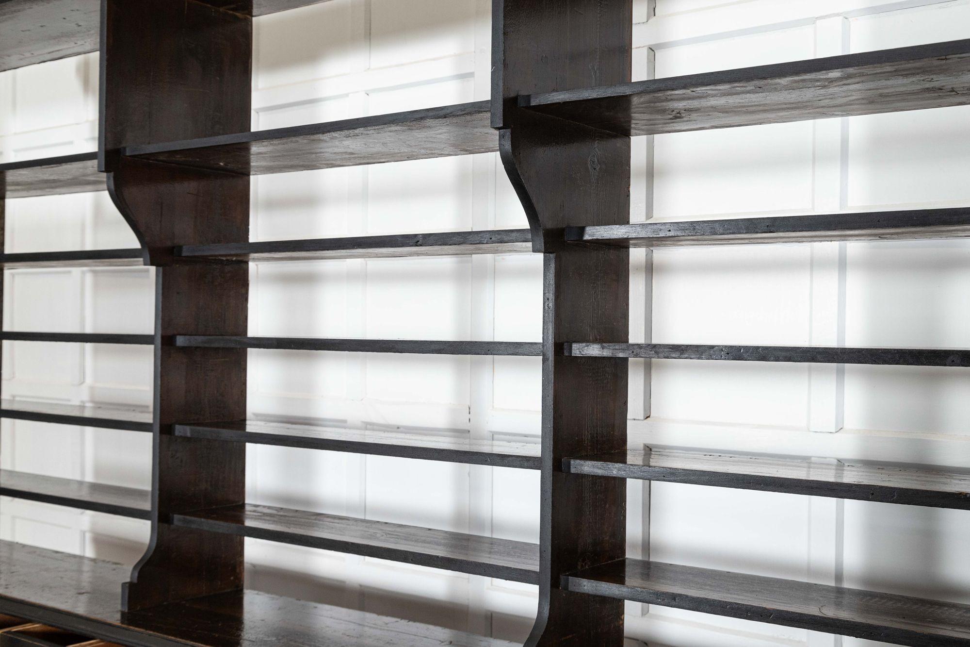 Monumentale espositore da negozio inglese in Oak ebanizzato in vendita 11