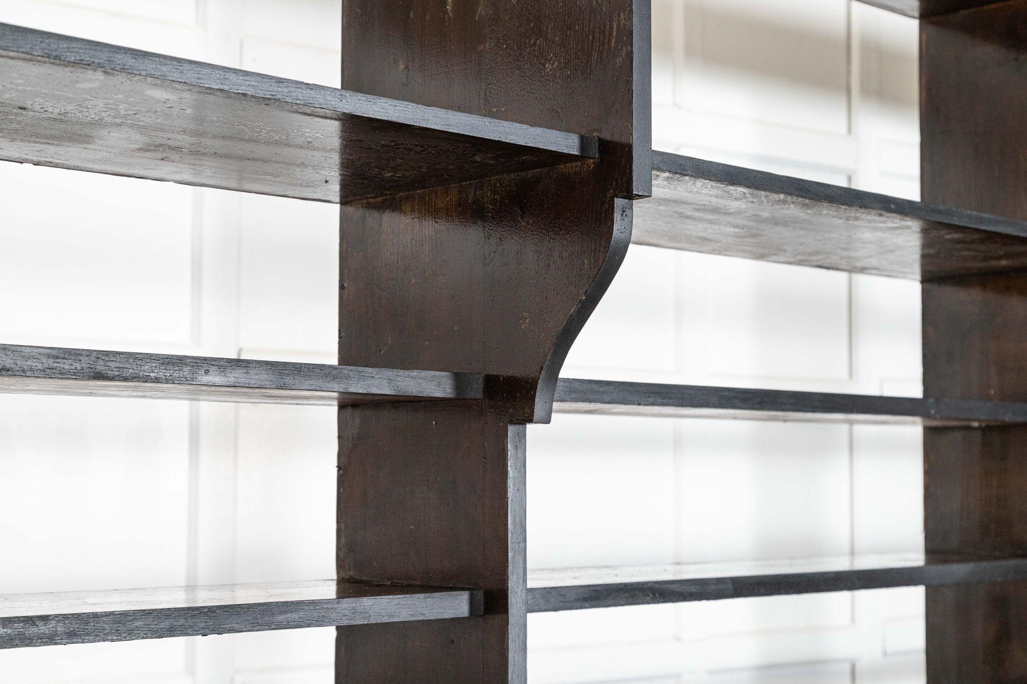 Monumentale espositore da negozio inglese in Oak ebanizzato in vendita 12