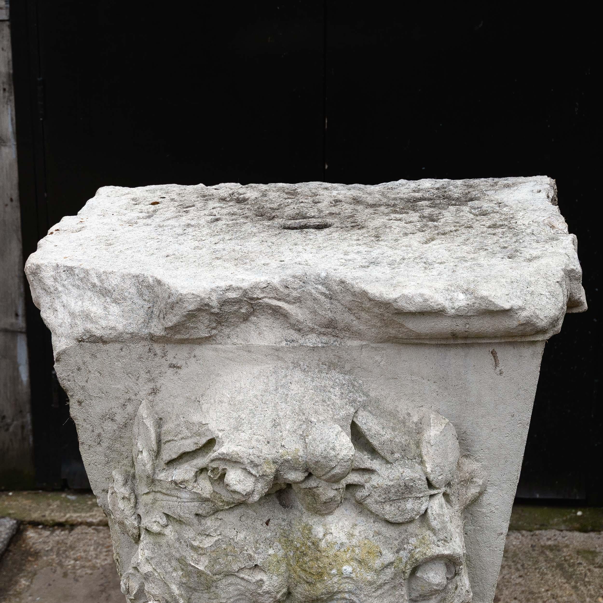 Monumental English Edwardian Portland Stone Keystone For Sale 6