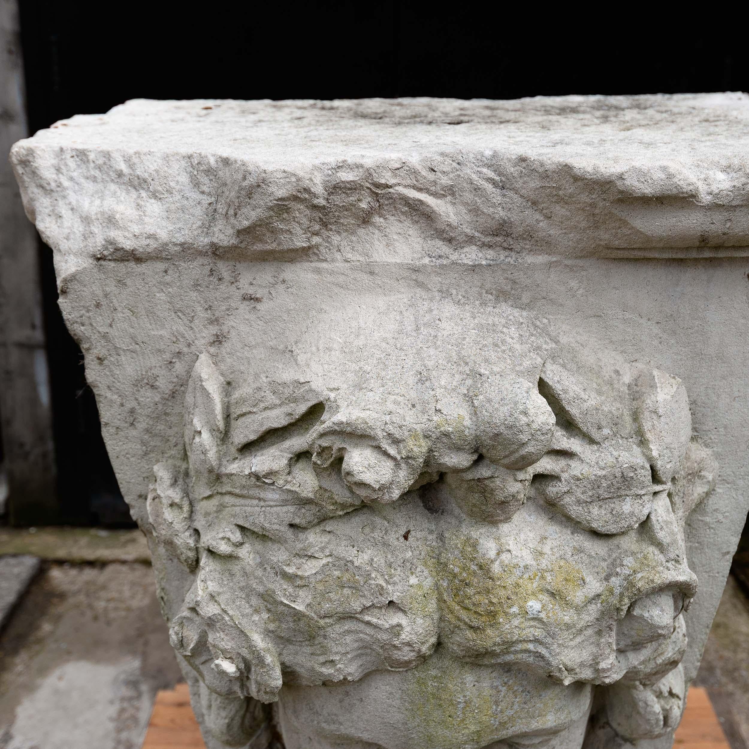 Monumental English Edwardian Portland Stone Keystone For Sale 1