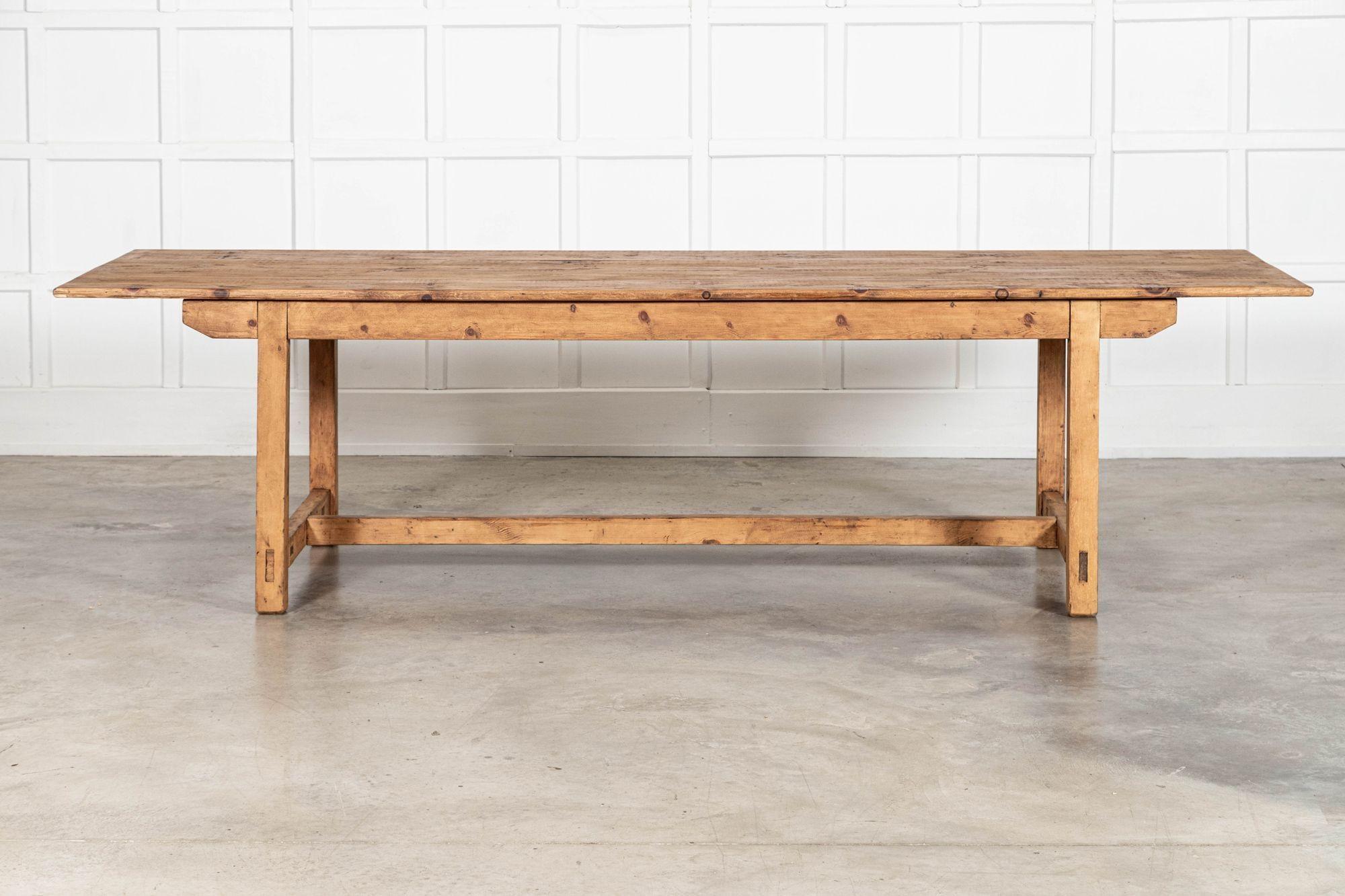 circa 1940
Monumental English Farmhouse Table
sku 897B
Monumental English Farmhouse Table
(could be raised to a kitchen Island height)
W291 x D96.5 x H77 cm
Weight 52Kg