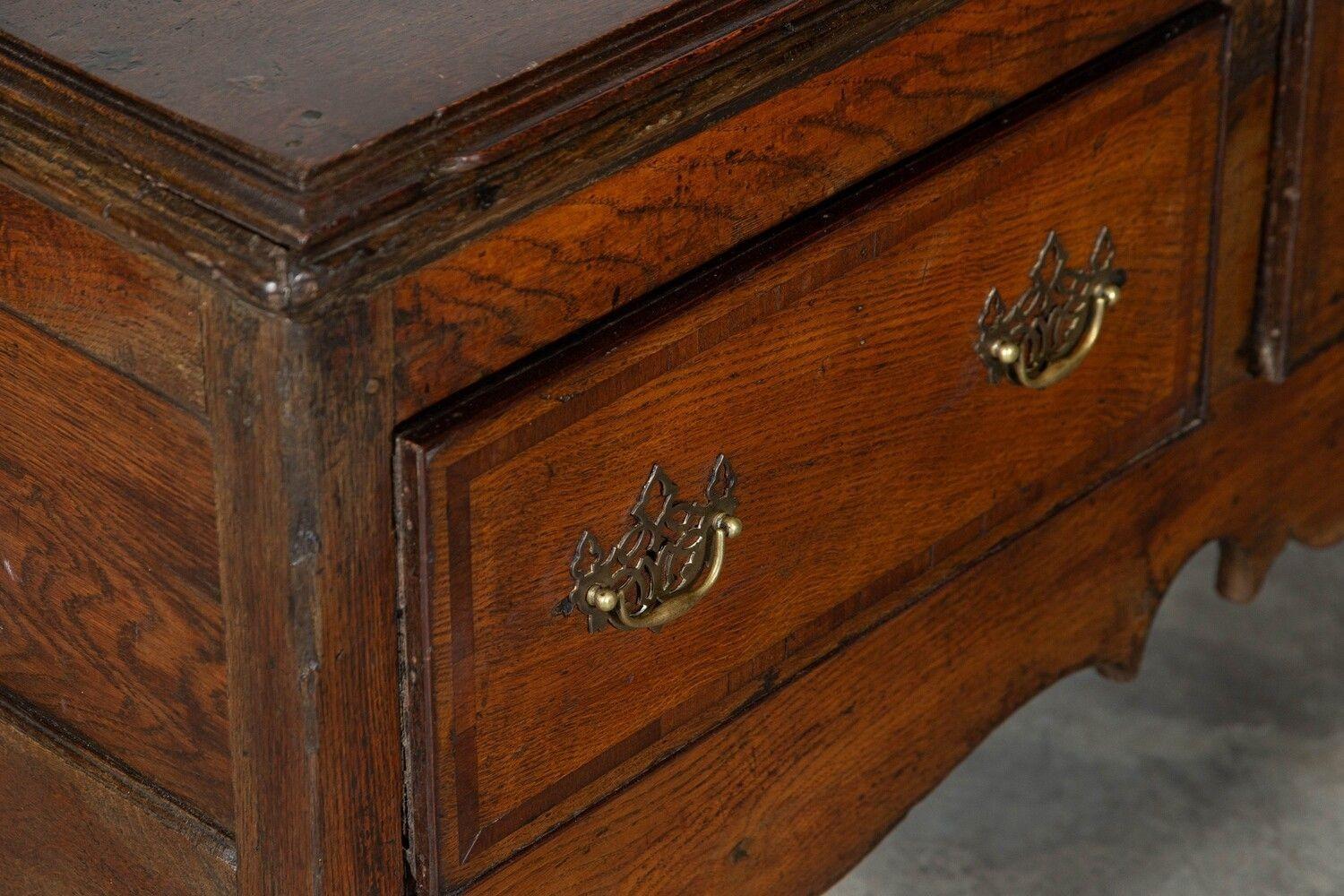 Monumental English Georgian Vernacular Oak Dresser Base 10