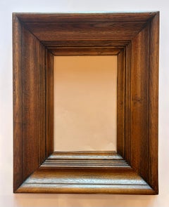 19th Century Carved Oak Picture Frame, English Arts and Crafts Style