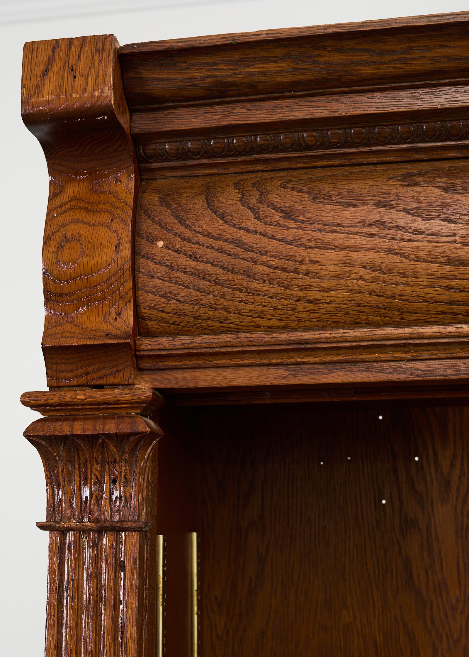 Monumental English Oak Haberdashery Display Bookcase Cabinet 18 ft. 9
