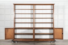 Monumental English Oak Library Bookcase