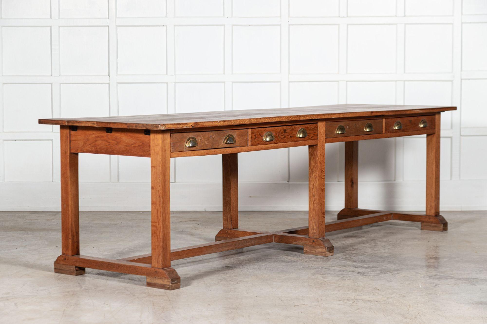 Monumental English Oak Refectory Table In Good Condition In Staffordshire, GB