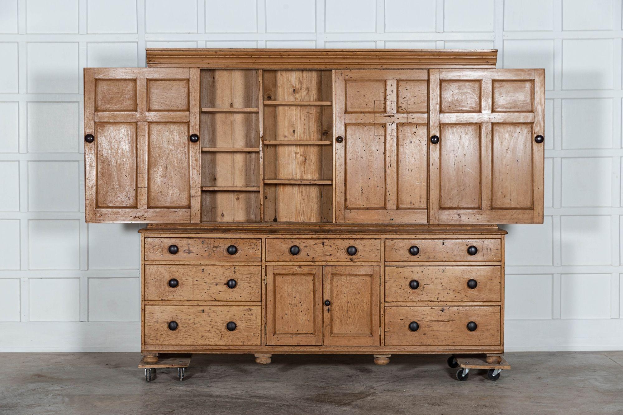 circa 1870
Monumental English Pine Housekeepers Cupboard
Excellent scale, colour & patination
We can also customise existing pieces to suit your scheme/requirements. We have our own workshop, restorers and finishers. From adapting to finishing