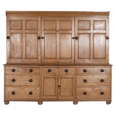 Monumental English Pine Housekeepers Cupboard