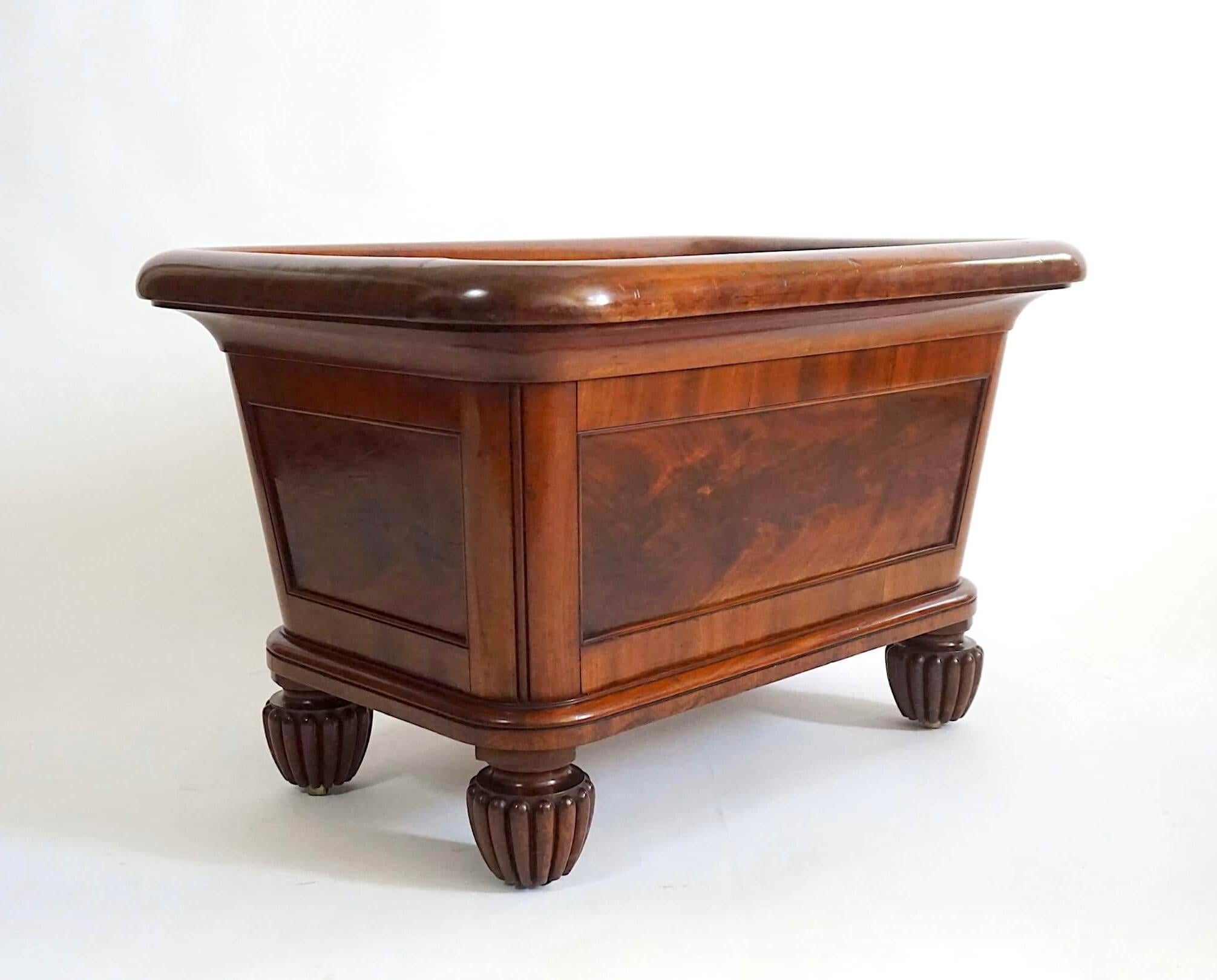 19th Century Monumental English Regency Mahogany Champagne Cooler or Log Bin, circa 1830 For Sale
