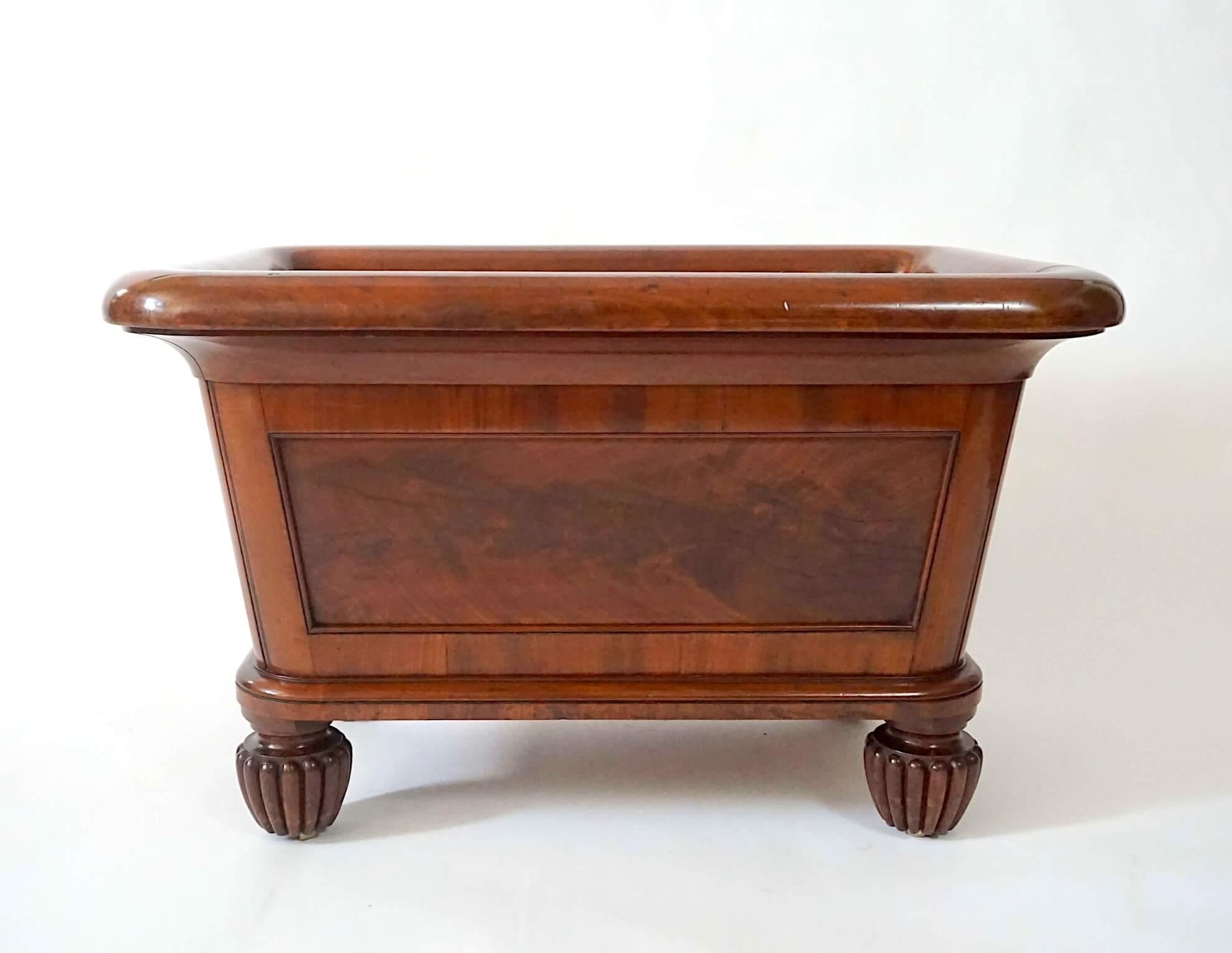 Monumental English Regency Mahogany Champagne Cooler or Log Bin, circa 1830 For Sale 1
