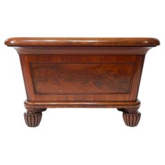 Antique Monumental English Regency Mahogany Champagne Cooler or Log Bin, circa 1830