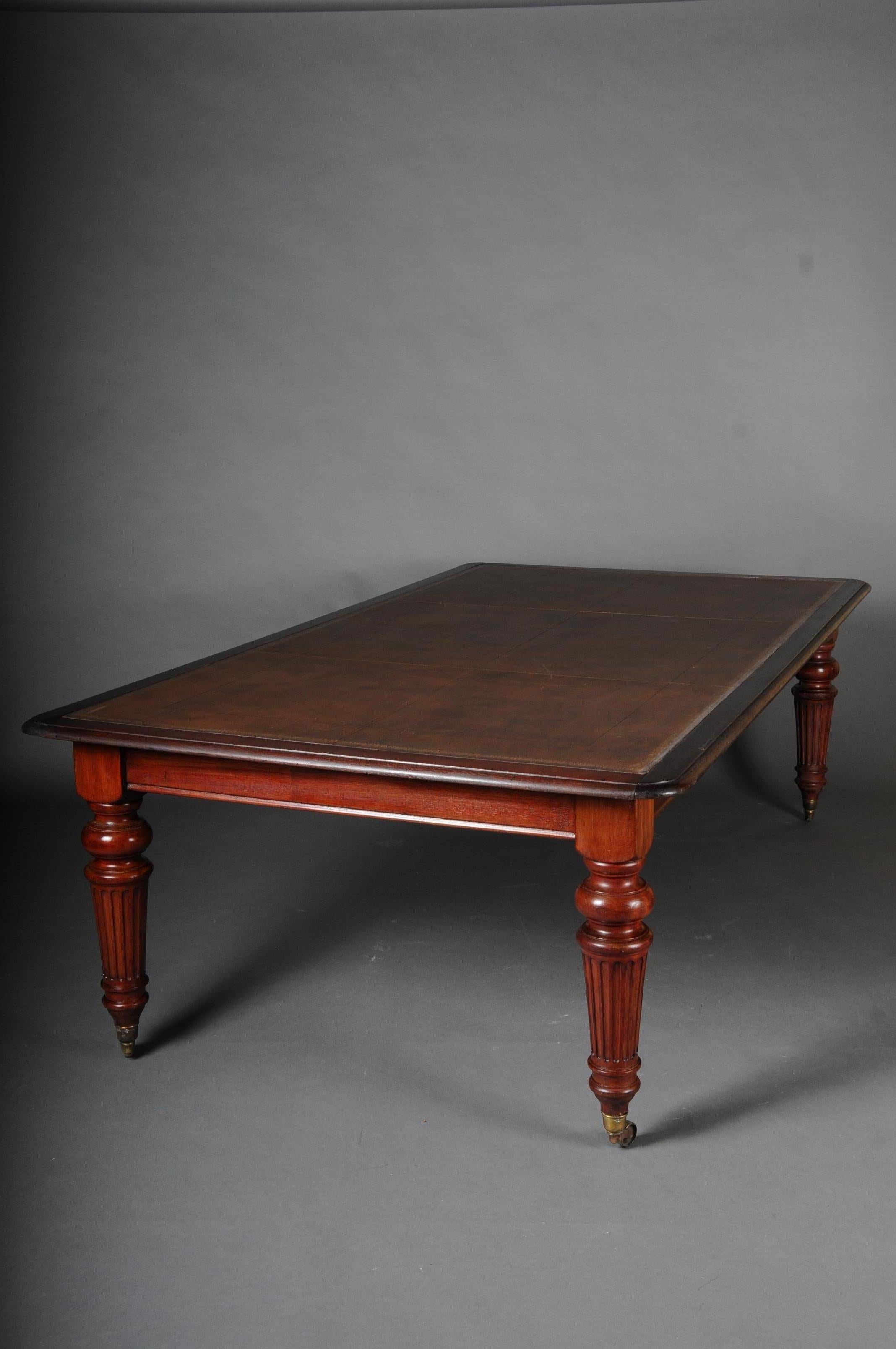Monumental English Table or Partner Desk or Desk, 19th Century 1
