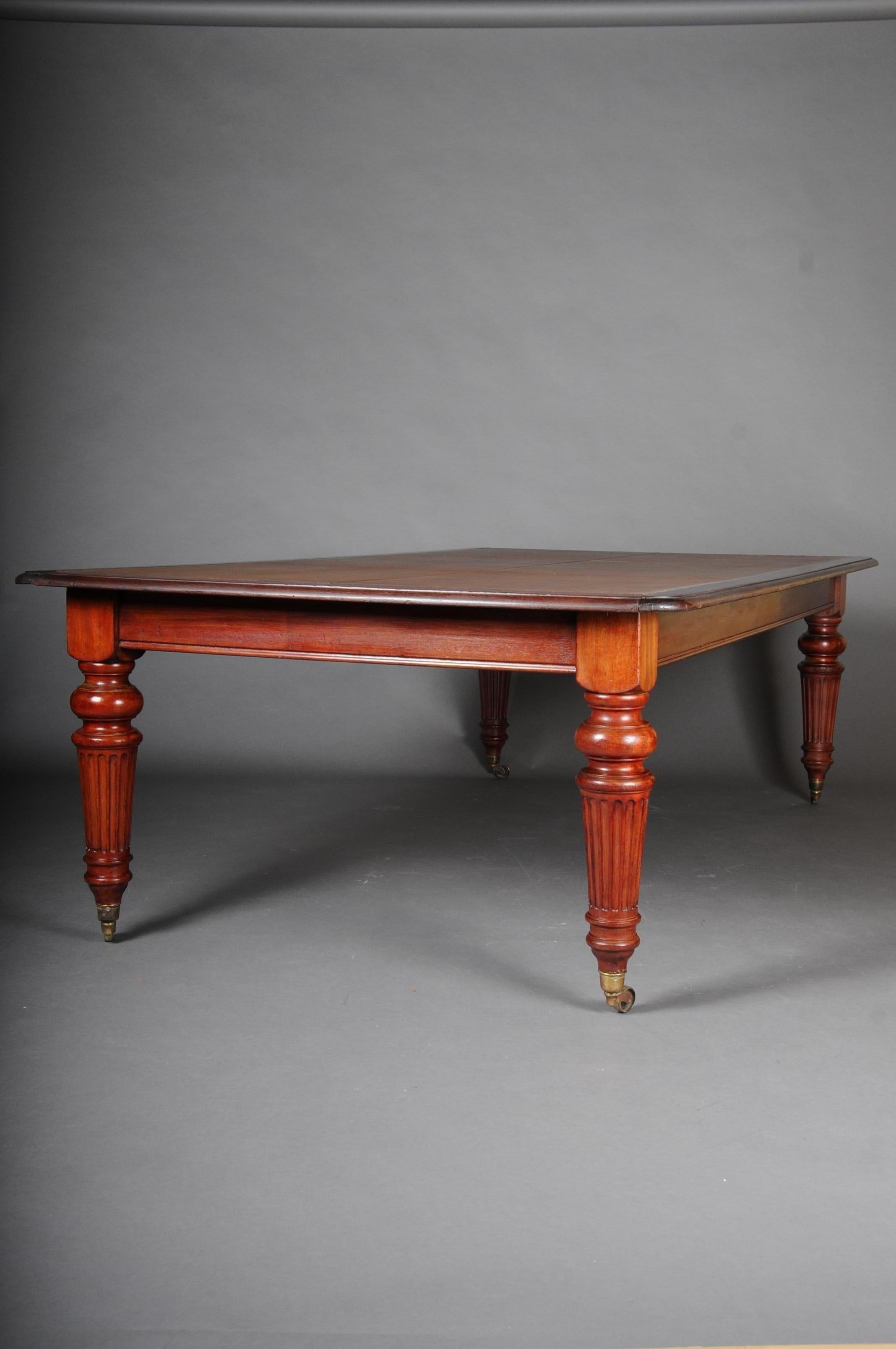 Monumental English Table or Partner Desk or Desk, 19th Century 2