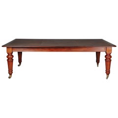 Monumental English Table or Partner Desk or Desk, 19th Century