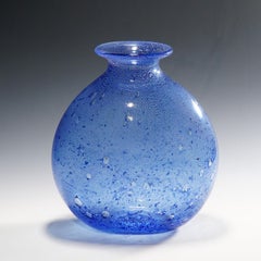 Monumental Ercole Barovier, Barovier & Toso Efeso Blue Vase, 1964